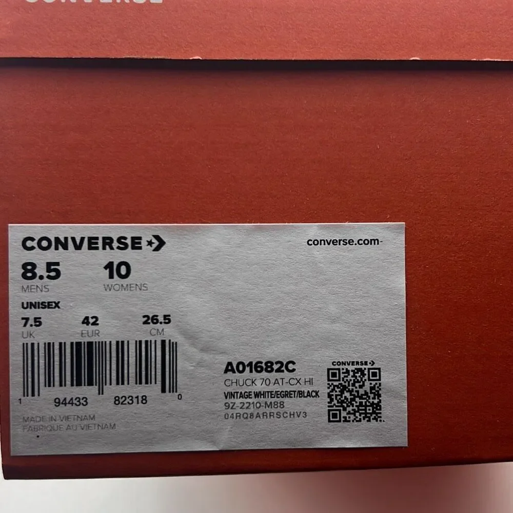 Converse Chuck 70 AT-CX Casual unisex Shoe White A01682C Men 8.5‎ women 10 NWB - Picture 9 of 10